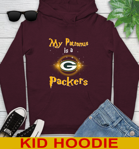 NFL Football Harry Potter My Patronus Is A Green Bay Packers Youth Hoodie 7
