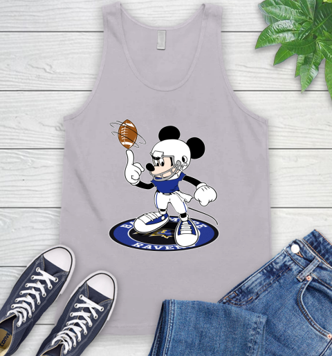 NFL Football Baltimore Ravens Cheerful Mickey Disney Shirt Tank Top 4