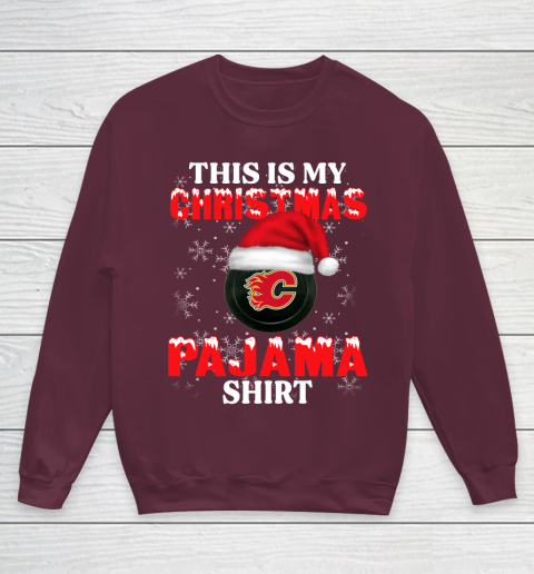 Calgary Flames This Is My Christmas Pajama Shirt NHL Youth Sweatshirt 4