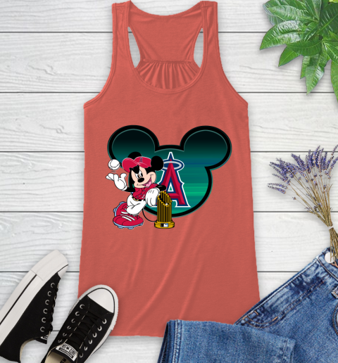 MLB Los Angeles Angels The Commissioner's Trophy Mickey Mouse Disney Racerback Tank 4