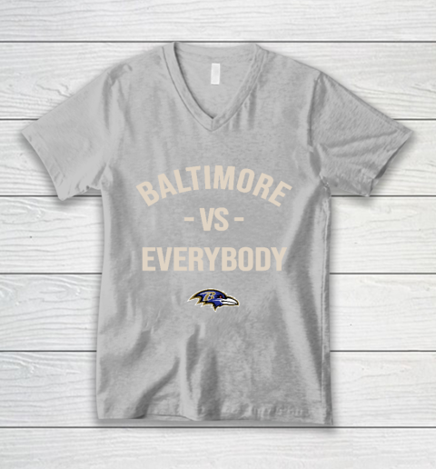 Baltimore Ravens Vs Everybody V-Neck T-Shirt 3