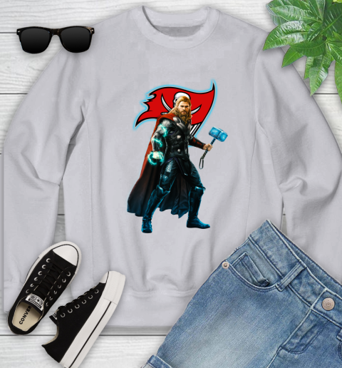 NFL Thor Avengers Endgame Football Tampa Bay Buccaneers Youth Sweatshirt 4
