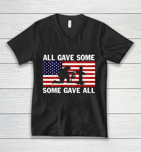 Veteran Shirt All Gave Some Some Gave All Veteran Memorial s Day V-Neck T-Shirt