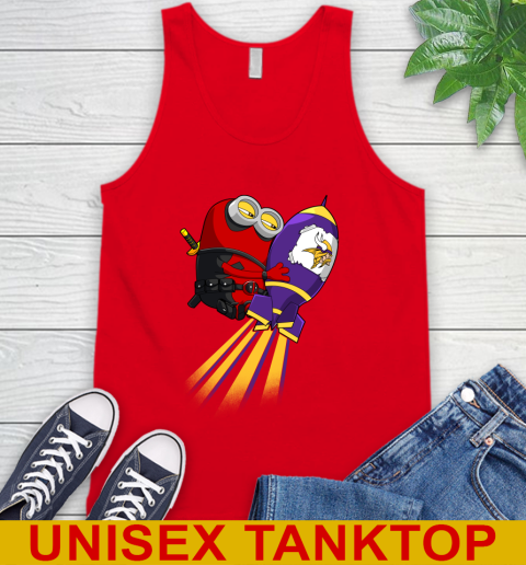 NFL Football Minnesota Vikings Deadpool Minion Marvel Shirt Tank Top 5
