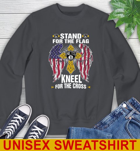NBA Basketball Brooklyn Nets Stand For Flag Kneel For The Cross Shirt Sweatshirt 7