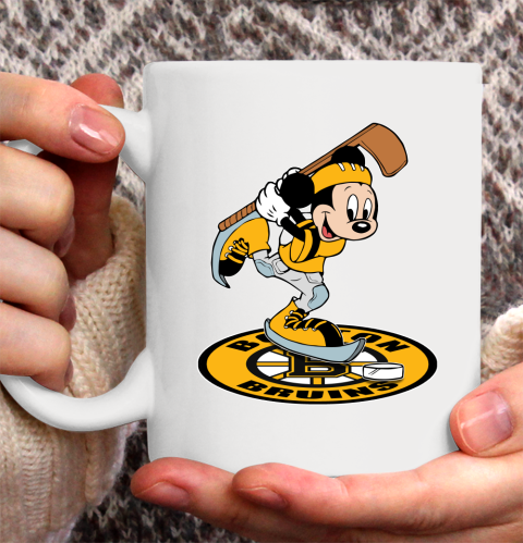 NHL Hockey Boston Bruins Cheerful Mickey Disney Shirt Ceramic Mug 11oz 2