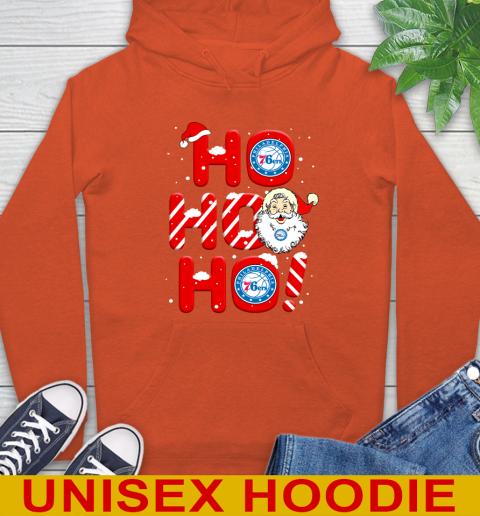 Philadelphia 76ers NBA Basketball Ho Ho Ho Santa Claus Merry Christmas Shirt Hoodie 4