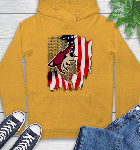 Arizona Coyotes NHL Hockey American Flag Hoodie 2