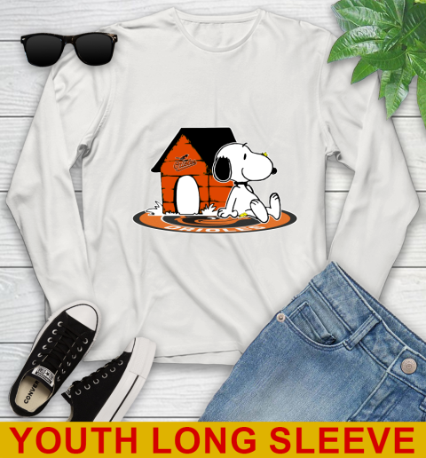 MLB Baseball Baltimore Orioles Snoopy The Peanuts Movie Shirt Youth Long Sleeve 12