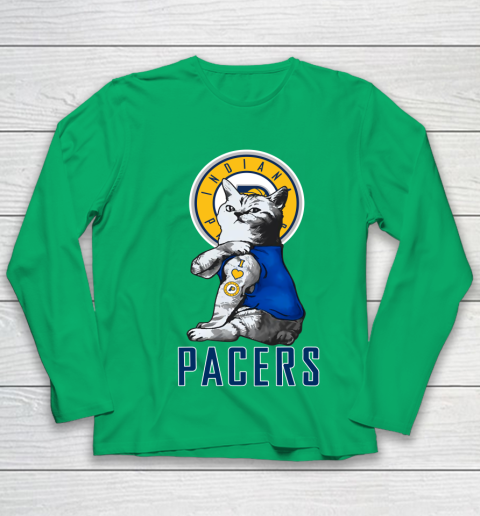 NBA Basketball My Cat Loves Indiana Pacers Youth Long Sleeve 4