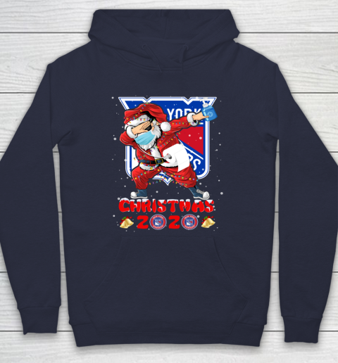 New York Rangers Funny Santa Claus Dabbing Christmas 2020 NHL Hoodie 2