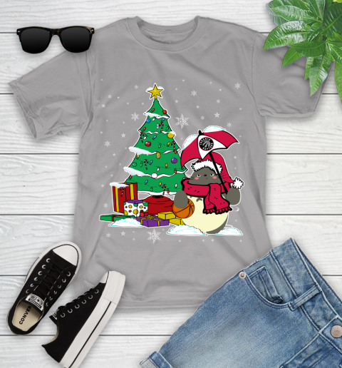 Toronto Raptors NBA Basketball Cute Tonari No Totoro Christmas Sports Youth T-Shirt 4