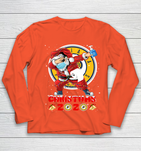 Indiana Pacers Funny Santa Claus Dabbing Christmas 2020 NBA Youth Long Sleeve 3