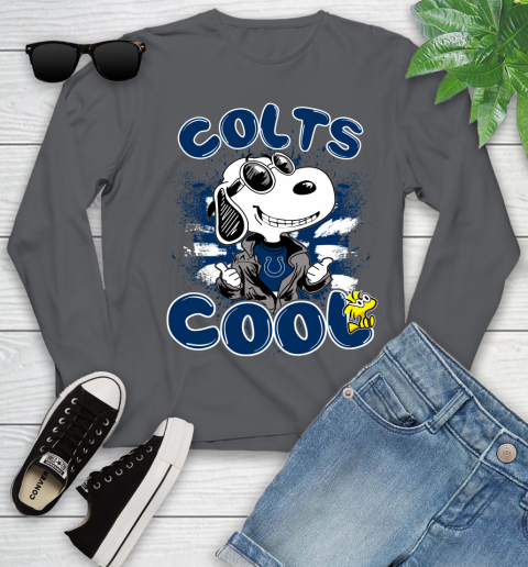 NFL Football Indianapolis Colts Cool Snoopy Shirt Youth Long Sleeve 8