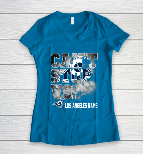 NFL Los Angeles Rams Can't Stop Vs Women's V-Neck T-Shirt 5
