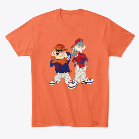 2blo bugs and taz kriss kross tshirt classic t shirt 2 front orange