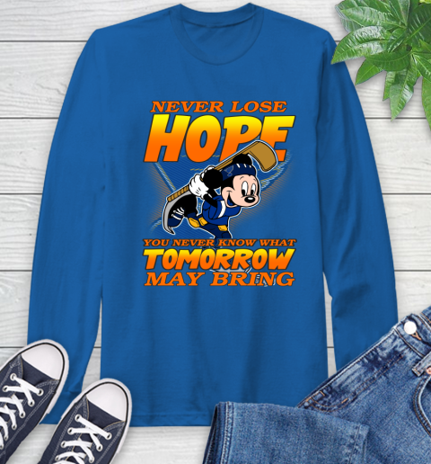 St.Louis Blues NHL Hockey ootball Mickey Disney Never Lose Hope Long Sleeve T-Shirt 10