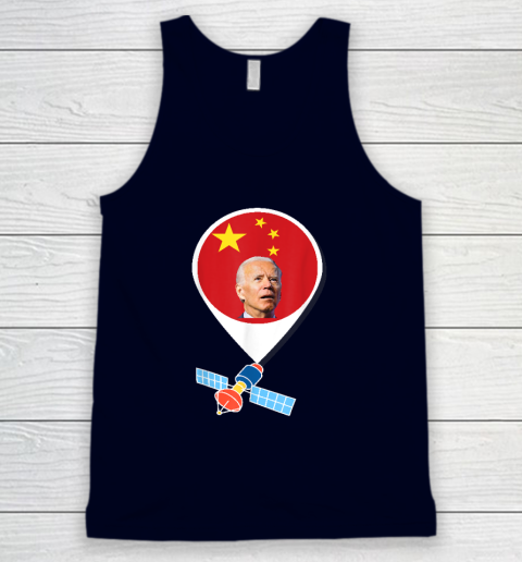 Chinese Spy Balloon Funny Surveillance Joe Biden China Flag Tank Top 2