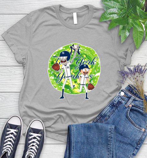 MLB New York Yankees Rick And Morty Baseball Sports Women's T-Shirt 5