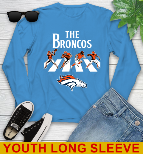 NFL Football Denver Broncos The Beatles Rock Band Shirt Youth Long Sleeve 8