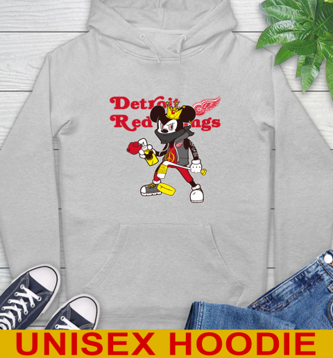 Detroit Red Wings NHL Hockey Mickey Peace Sign Sports Hoodie 6
