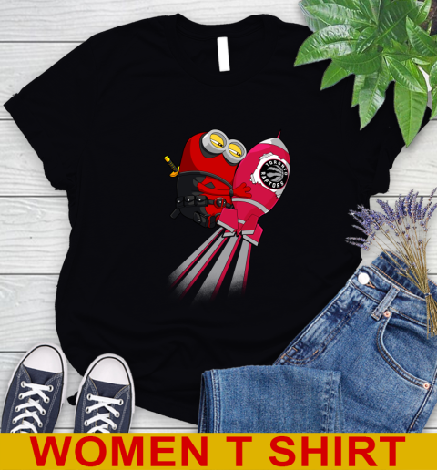 NBA Basketball Toronto Raptors Deadpool Minion Marvel Shirt Women's T-Shirt