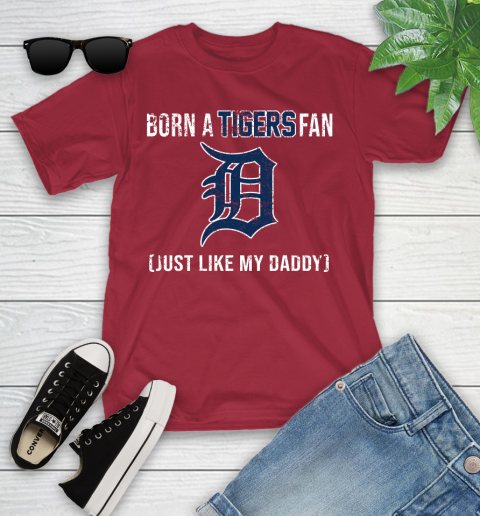 MLB Baseball Detroit Tigers Loyal Fan Just Like My Daddy Shirt Youth T-Shirt 12