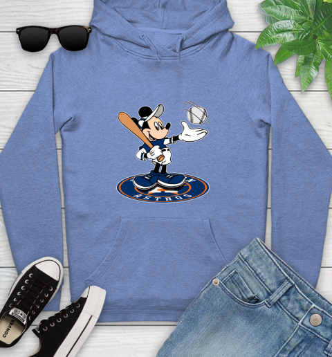 MLB Baseball Houston Astros Cheerful Mickey Disney Shirt Youth Hoodie 11