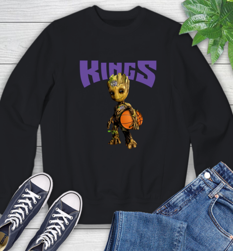 Sacramento Kings NBA Basketball Groot Marvel Guardians Of The Galaxy Sweatshirt 2