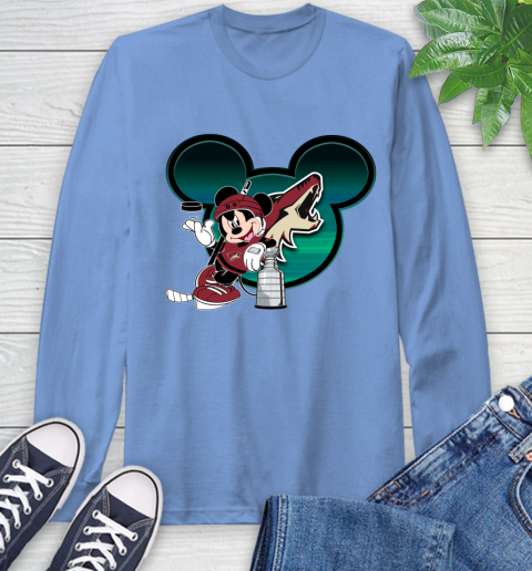 NHL Arizona Coyotes Stanley Cup Mickey Mouse Disney Hockey T Shirt Long Sleeve T-Shirt 11