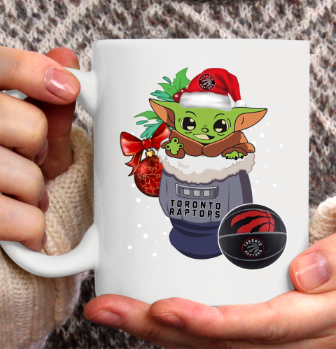 Toronto Raptors Christmas Baby Yoda Star Wars Funny Happy NBA Ceramic Mug 11oz 4