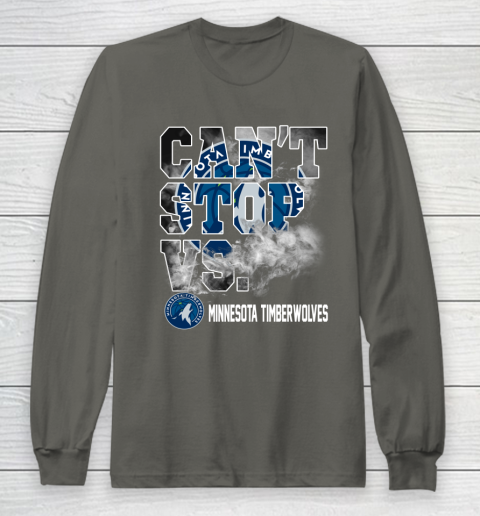 NBA Minnesota Timberwolves Basketball Can't Stop Vs Long Sleeve T-Shirt 5