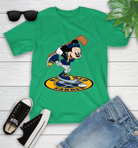 NHL Hockey Buffalo Sabres Cheerful Mickey Disney Shirt Youth T-Shirt 6
