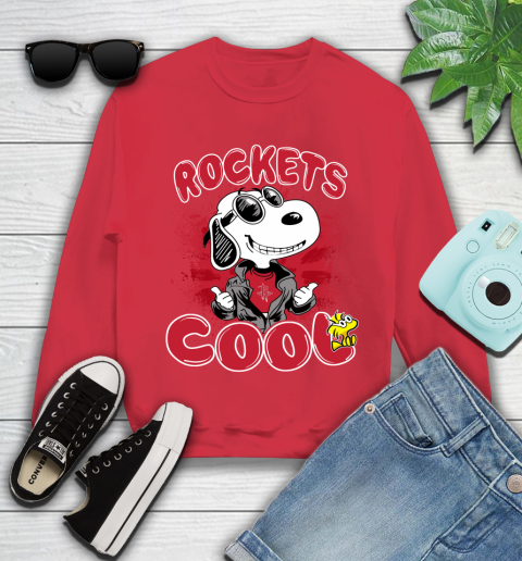 NBA Basketball Houston Rockets Cool Snoopy Shirt Youth Sweatshirt 6