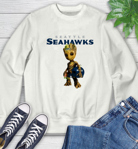 Seattle Seahawks NFL Football Groot Marvel Guardians Of The Galaxy Sweatshirt