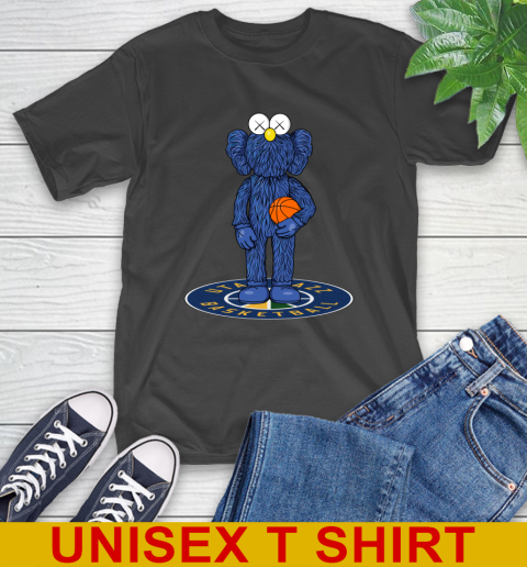 NBA Basketball Utah Jazz Kaws Bff Blue Figure Shirt T-Shirt - Image 3