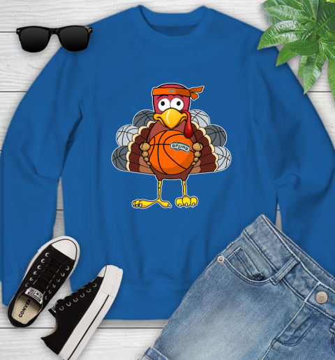 San Antonio Spurs Turkey thanksgiving day Youth Sweatshirt 8
