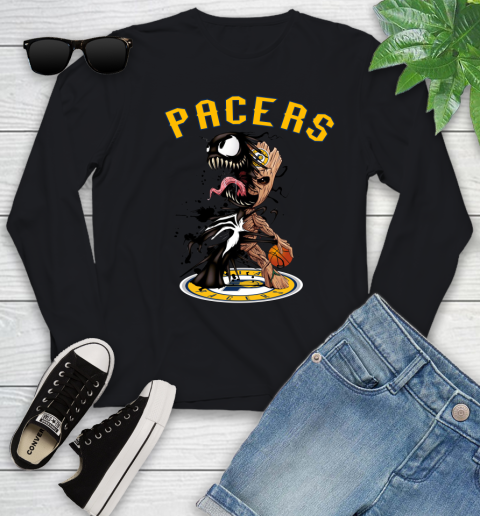 NBA Indiana Pacers Basketball Venom Groot Guardians Of The Galaxy Youth Long Sleeve 2