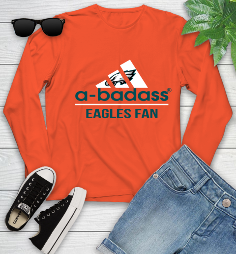 NFL A Badass Philadelphia Eagles Fan Adidas Football Sports Youth Long Sleeve 3