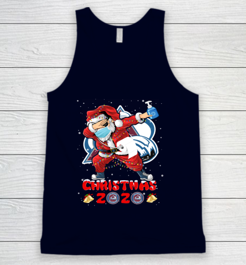 Colorado Avalanche Funny Santa Claus Dabbing Christmas 2020 NHL Tank Top 2