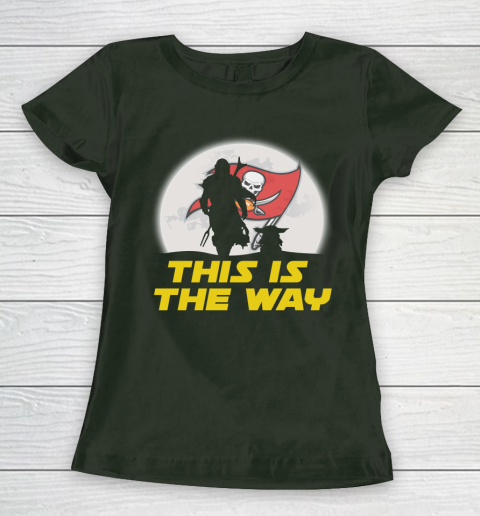 Tampa Bay Buccaneers NFL Football Star Wars Yoda And Mandalorian This Is The Way Women's T-Shirt 4