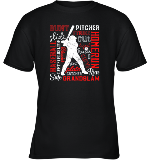 Baseball Shirt For Boys Men Gift Batter Pitcher Catcher Youth T-Shirt