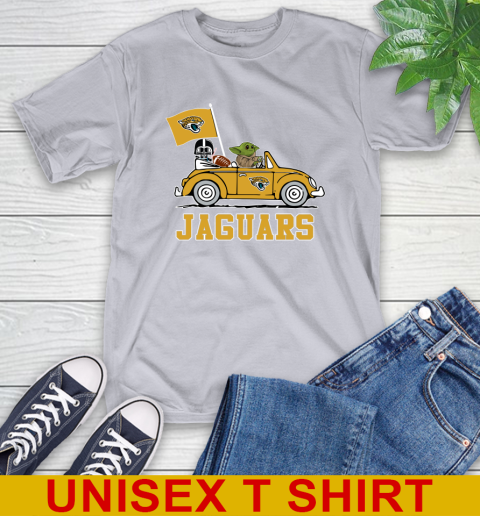 NFL Football Jacksonville Jaguars Darth Vader Baby Yoda Driving Star Wars Shirt T-Shirt 6