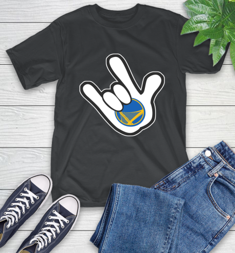 Golden State Warriors NBA Basketball Mickey Rock Hand Disney T-Shirt 2