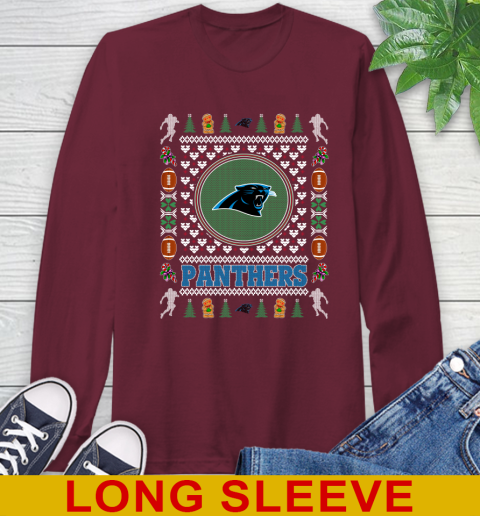 Carolina Panthers Merry Christmas NFL Football Loyal Fan Long Sleeve T-Shirt 7