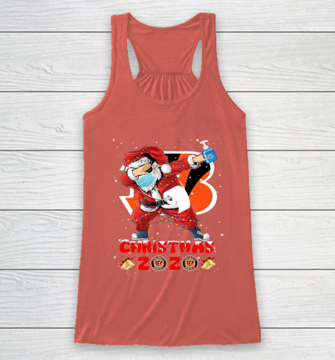 Cincinnati Bengals Funny Santa Claus Dabbing Christmas 2020 NFL Racerback Tank 3