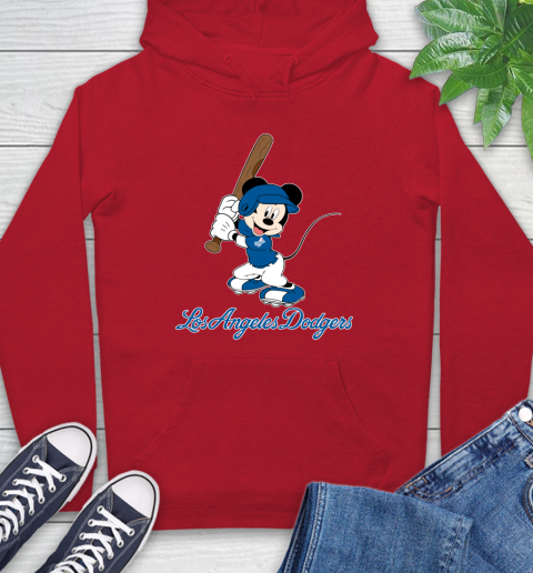 MLB Baseball Los Angeles Dodgers Cheerful Mickey Mouse Shirt Hoodie 11