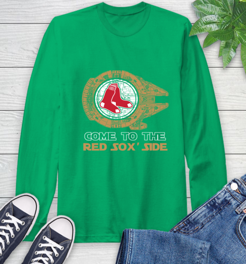 MLB Come To The Boston Red Sox Side Star Wars Baseball Sports Long Sleeve T-Shirt 8
