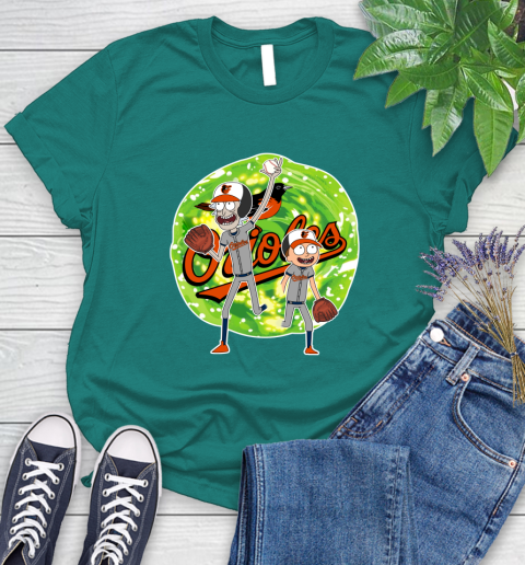 MLB Baltimore Orioles Rick And Morty Baseball Sports Women's T-Shirt 12