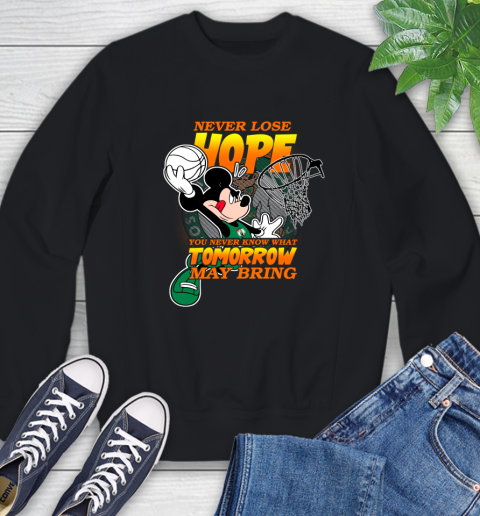 Boston Celtics NBA Basketball Mickey Disney Never Lose Hope Sweatshirt